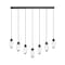 Z-Lite Arden Linear Chandelier, 7-Light, 4.75 In.W x 54 In.L x 12 In.H, Matte Black/Clear 651P-7L-MB - alternate 4